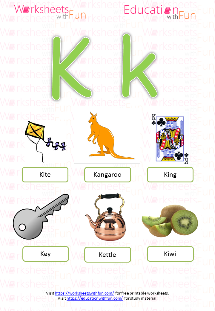 English Preschool Learning The Alphabet Letter K 